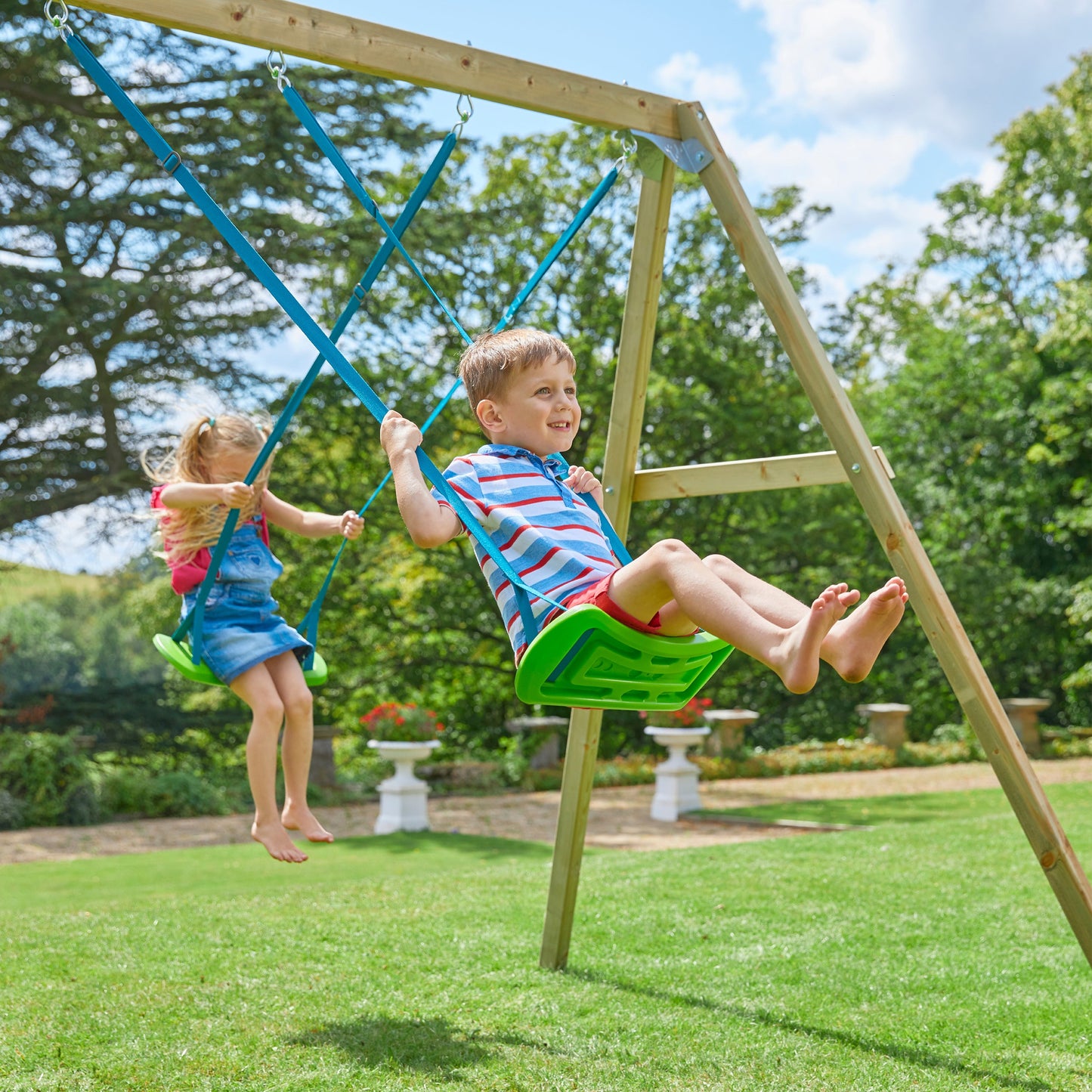 TP Castlewood Beeston Wooden Climbing Frame with Swing Set & Slide - FSC<sup>&reg;</sup> certified