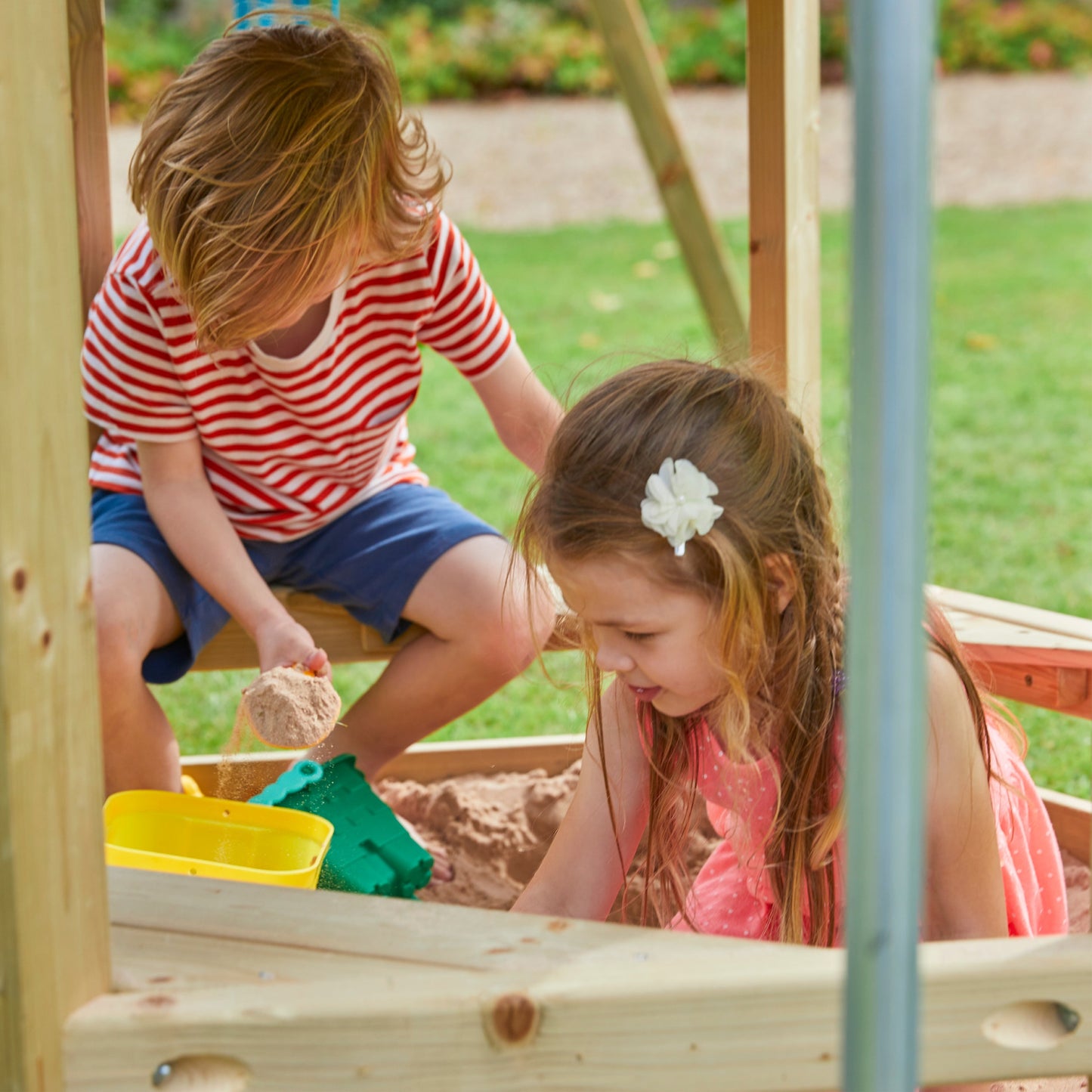 TP Castlewood Beeston Wooden Climbing Frame with Swing Set & Slide - FSC<sup>&reg;</sup> certified