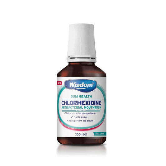 Wisdom Gum Health Chlorhexidine Antibacterial Mouthwash: Fresh Mint 300ml